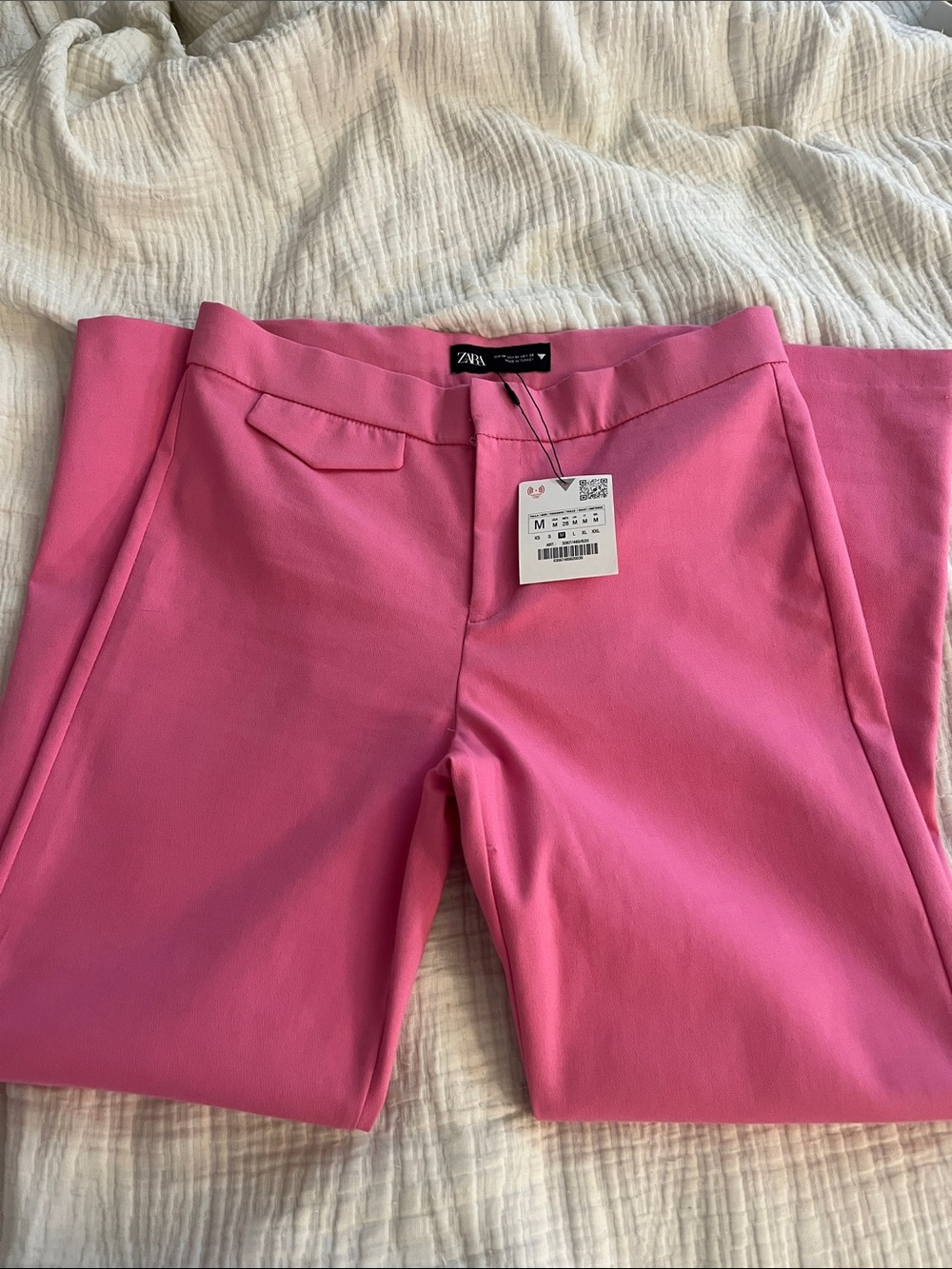ZARA Bright Pink Tailored Trousers